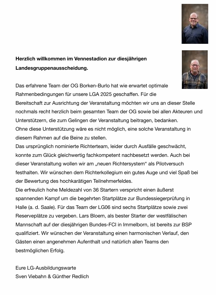 Grußwort LGA 2025 Burlo