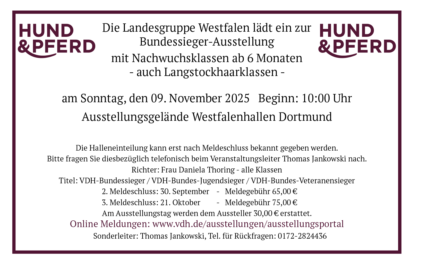 Anzeige VDH Schau
