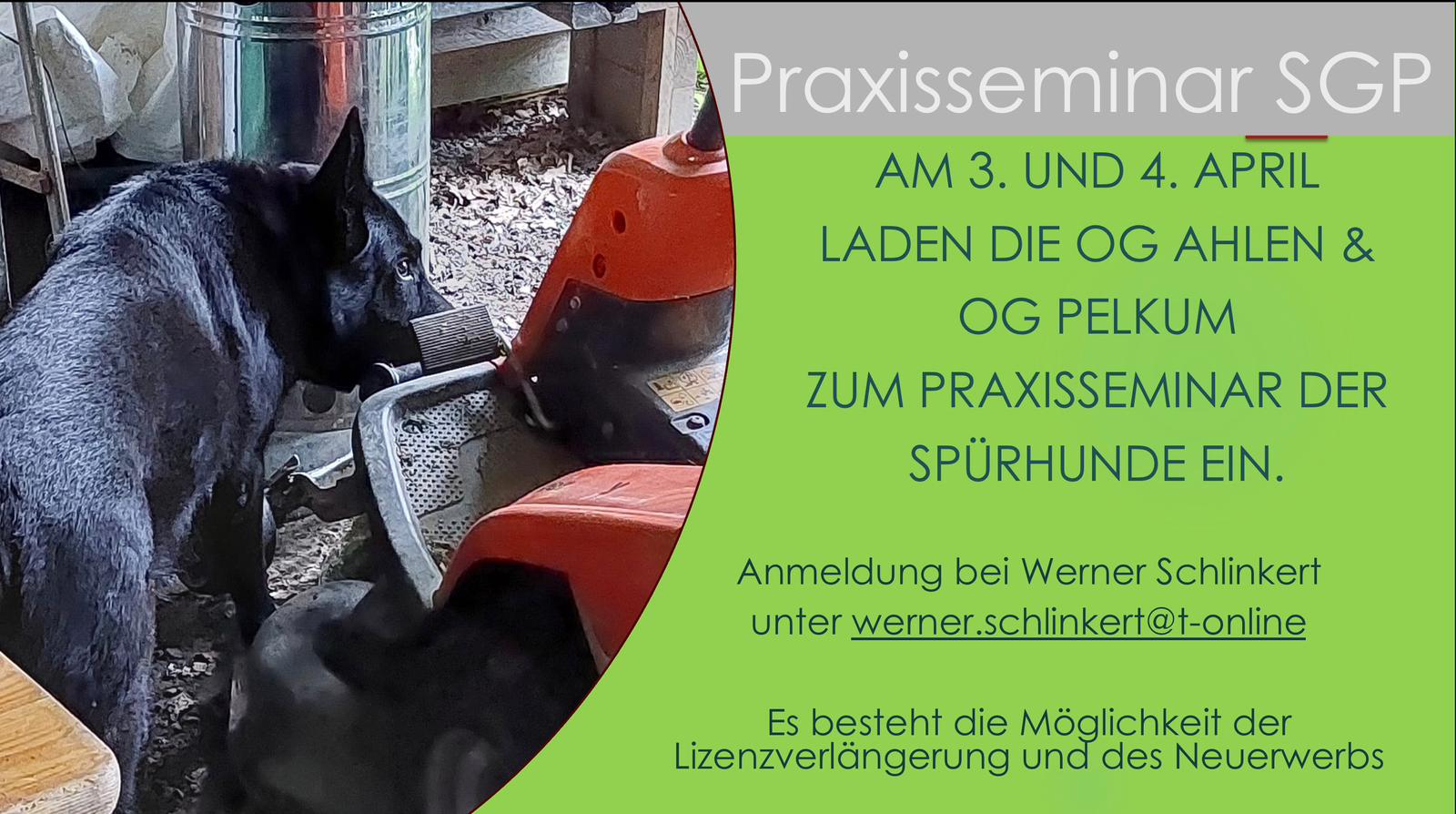 Plakat Spürhund Ahlen